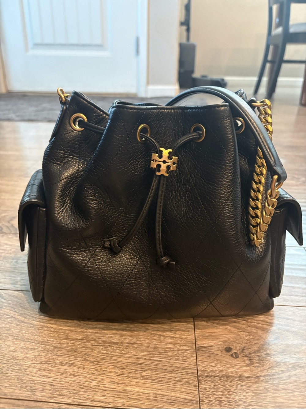 Tory Burch Charlie Small Drawstring Bag - Picture 2 of 5
